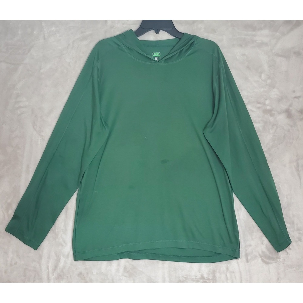 Stio Hoodie Shirt Lightweight Pullover Sweatshirt XL Mens Green Hiking READ